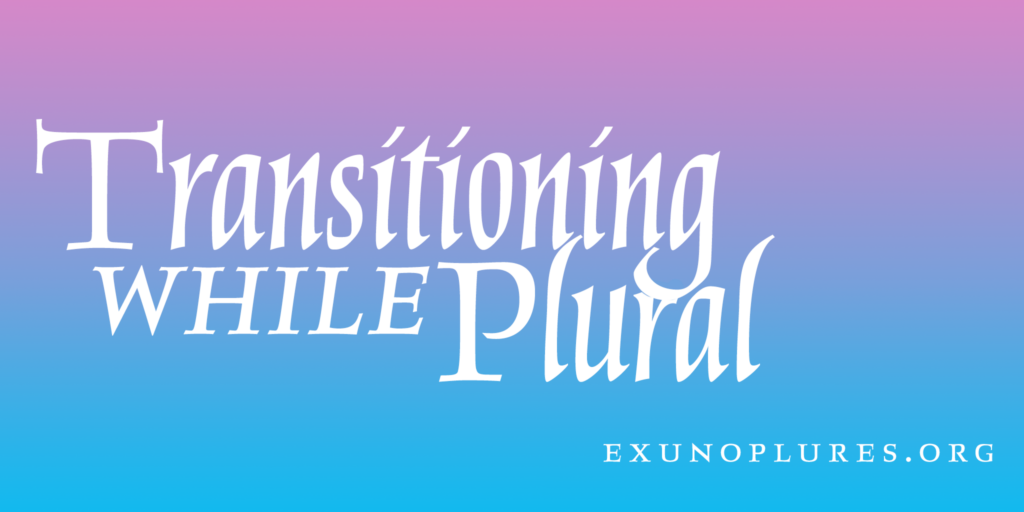 Text: Transitioning while Plural